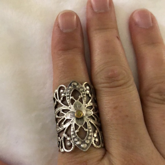 Filigree Flower Ring - Picture 1 of 3